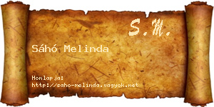 Sáhó Melinda névjegykártya